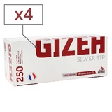 Tubes Gizeh Silver Tip avec filtres 4 boites de 250