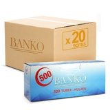 Carton 20 boites de 500 tubes Banko avec filtres